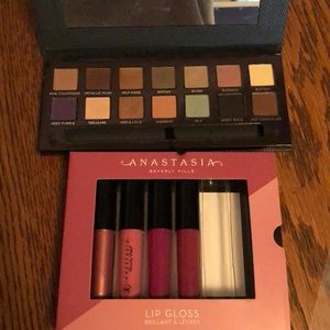 Anastasia used selfmade pallet and 4 New lipgloss